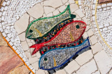 Religious christian mosaics in Ta Pinu, Malta clipart