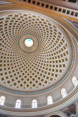 Mosta rotunda kubbe iç. Malta