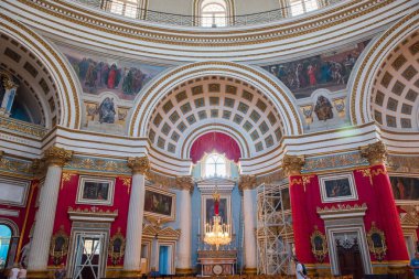 Mosta rotunda kubbe iç. Malta