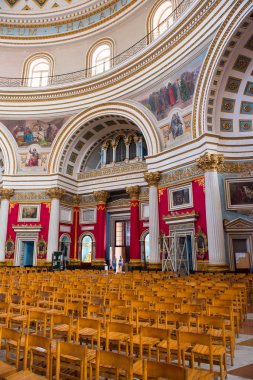 Mosta rotunda kubbe iç. Malta