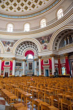 Mosta rotunda kubbe iç. Malta