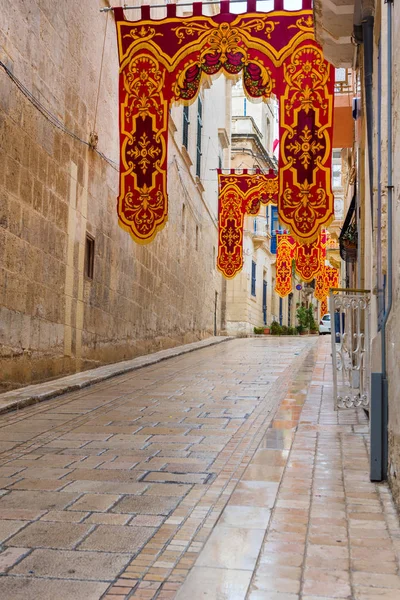Ulicami Valletty podczas święta religijne — Zdjęcie stockowe