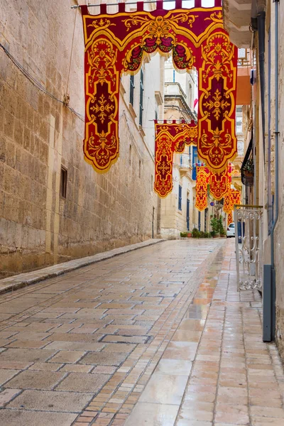 Calles de La Valeta durante una fiesta religiosa — Foto de Stock