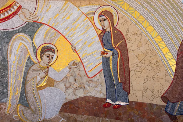 Mosaici cristiani religiosi a Ta Pinu, Malta — Foto Stock