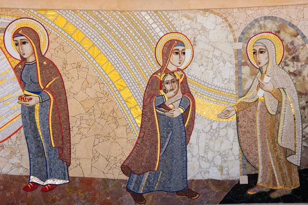 Mosaicos cristianos religiosos en Ta Pinu, Malta — Foto de Stock
