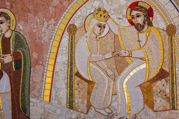Релігійні християнських мозаїки в Ta де піну, Мальта — стокове фото