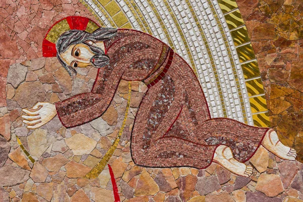 Mozaicuri creștine religioase în Ta Pinu, Malta — Fotografie, imagine de stoc