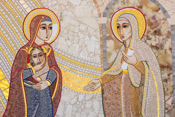 Mosaici cristiani religiosi a Ta Pinu, Malta — Foto Stock
