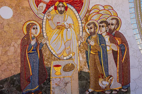 Mosaici cristiani religiosi a Ta Pinu, Malta — Foto Stock