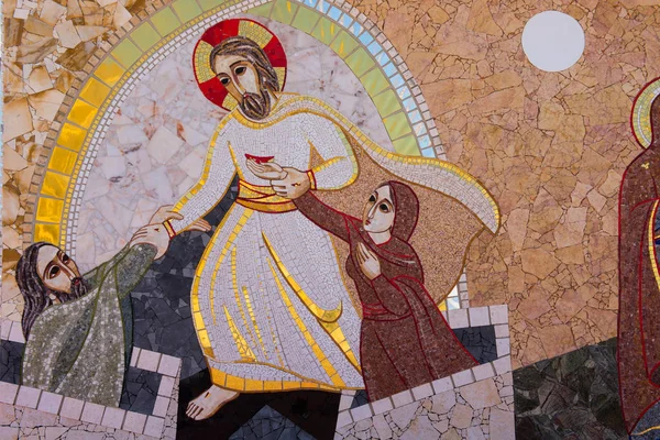 Religijne wczesnochrześcijańskie mozaiki w Ta Pinu, Malta — Zdjęcie stockowe
