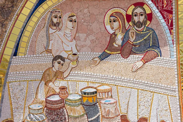 Mosaici cristiani religiosi a Ta Pinu, Malta — Foto Stock