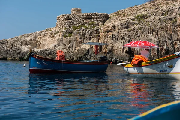 Blaue Grotte Bootsfahrt, Malta — Stockfoto