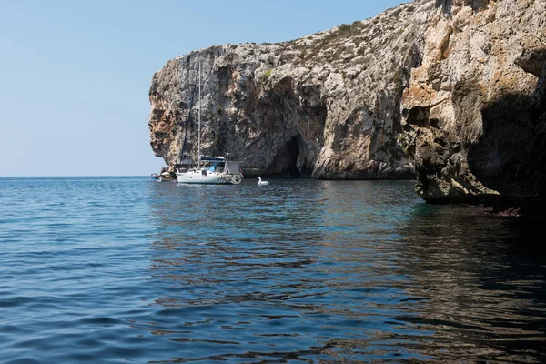 Výlet na lodi Blue Grotto, Malta — Stock fotografie