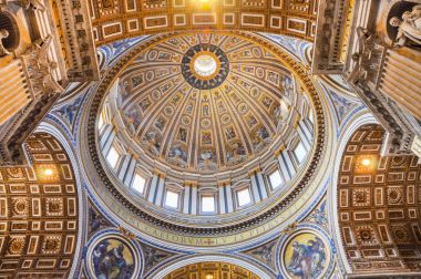 Saint Peter's basilica kubbe kubbe boyalı