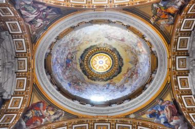 Saint Peter's basilica kubbe kubbe boyalı