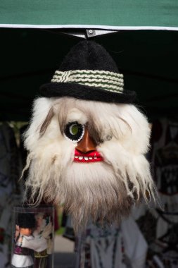 Kış tatil geleneksel Noel maskesi, maske Romanya'dan