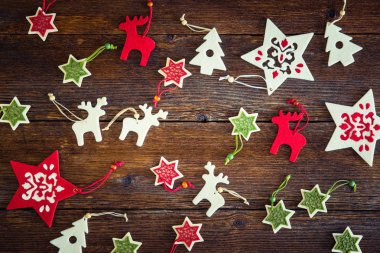 El yapımı Noel süsler topluluğu 