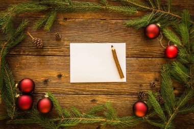 Noel Baba Noel mektup. Metin için yer