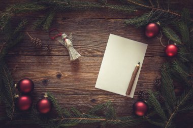 Noel Baba Noel mektup. Metin için yer