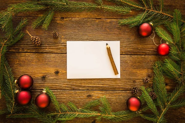 Χριστουγεννιάτικο γράμμα στον Άγιο Βασίλη. Χώρο για το κείμενο — Φωτογραφία Αρχείου