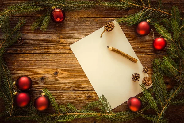 Χριστουγεννιάτικο γράμμα στον Άγιο Βασίλη. Χώρο για το κείμενο — Φωτογραφία Αρχείου