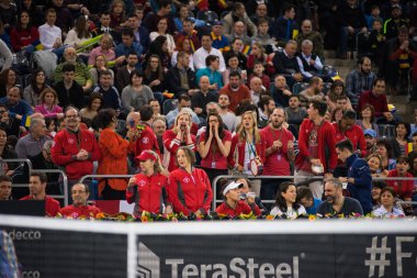 Tenis destekçileri, tribune applauding hayranları