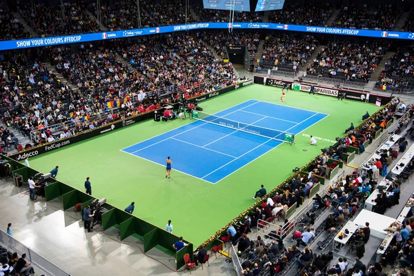 Indoor tennis court — Stock Photo, Image