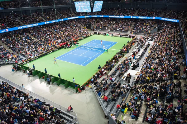 Indoor tennis court — Stock Photo, Image