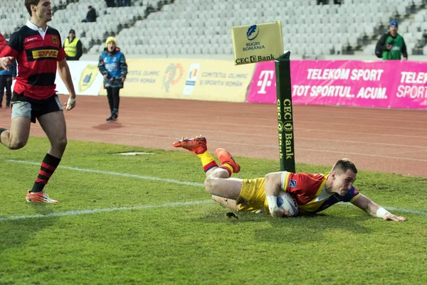 Rugbyspelare i aktion — Stockfoto