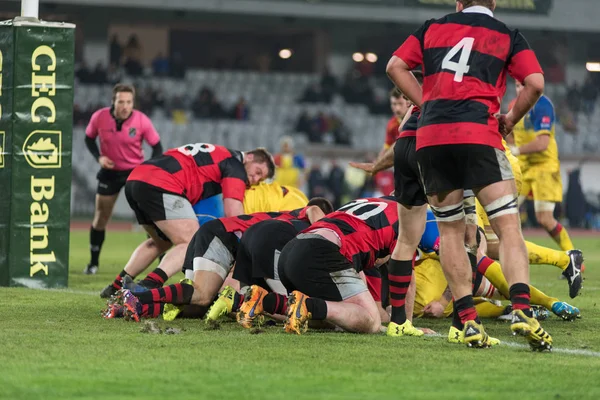 Rugbyspelare i aktion — Stockfoto