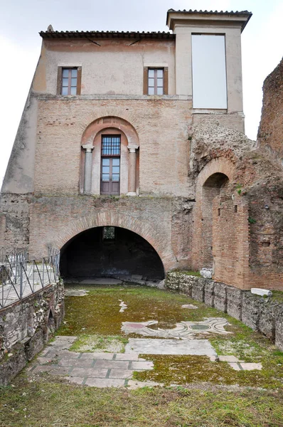 Escavação arqueológica no Fórum Romano, Roma — Fotografia de Stock
