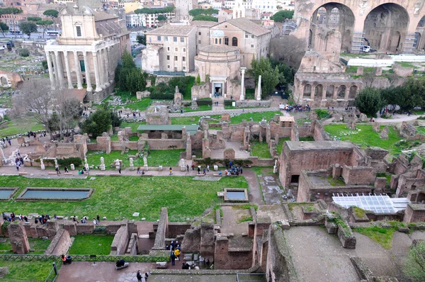 Escavação arqueológica no Fórum Romano, Roma — Fotografia de Stock