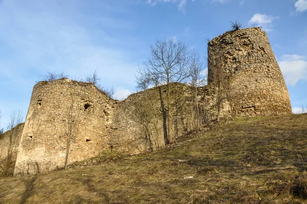 Terk edilmiş kalıntıları. Bologa Kalesi. Transilvanya, Romanya — Stok fotoğraf