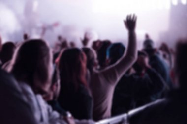 Bulanık kalabalık insan Müzik Festivali