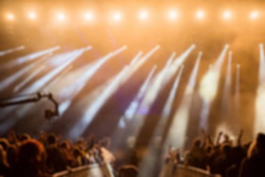 Bulanık kalabalık insan Müzik Festivali