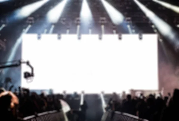 Blurred crowd of people at music festival — Stock Photo, Image