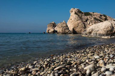 Aphrodite's Rock beach. Petra tou Romiou, Kıbrıs