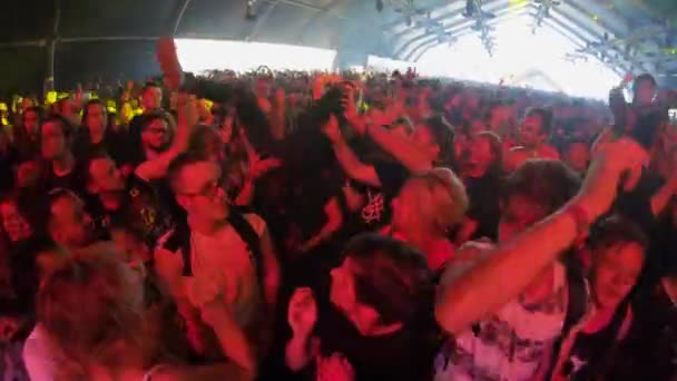 Bontida Romanya Temmuz 2019 Electric Castle Festivalinde Metalcore Konserinde Kız — Stok video