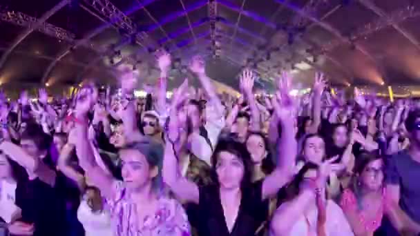 Bontida Romania Julio 2019 Multitud Personas Fiesta Discotecas Concierto Directo — Vídeos de Stock