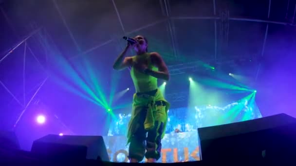 Bontida Rumänien Juli 2019 Sofi Tukker Aus New York Gibt — Stockvideo