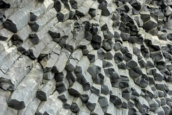 Black basalt column formation in Iceland