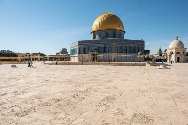 Cúpula de la Roca Santuario Islámico, Monte del Templo, Jerusalén, Israel — Foto de Stock