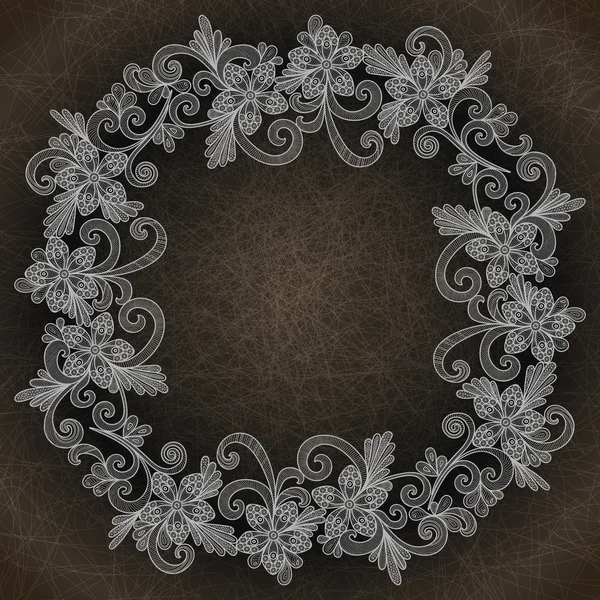 Floral doodle frame — Stockvector