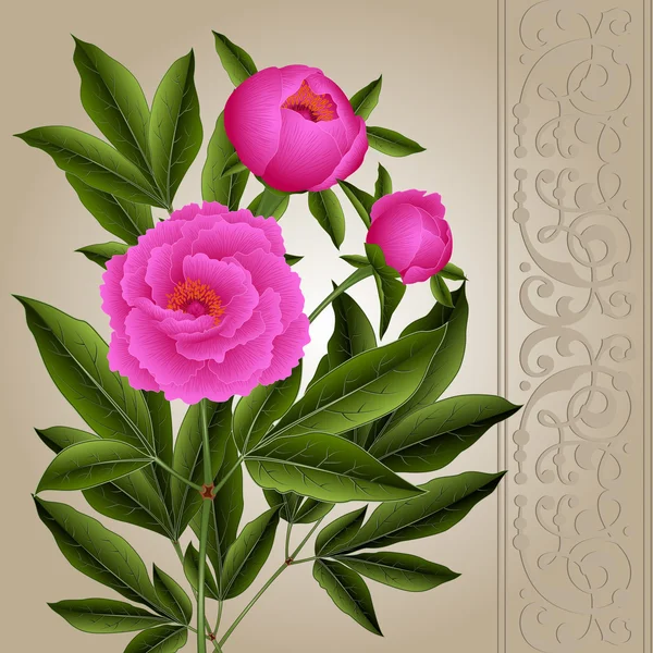 Πρότυπο floral κάρτας — Διανυσματικό Αρχείο