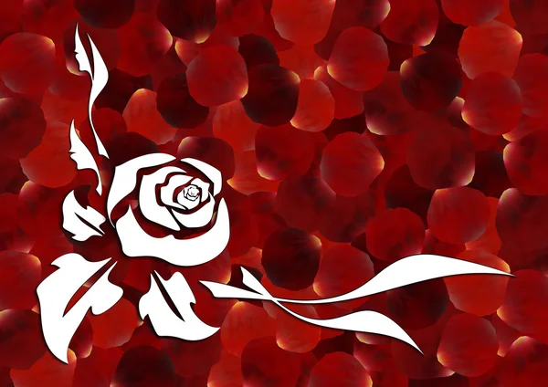 抽象玫瑰装饰 — 图库矢量图片