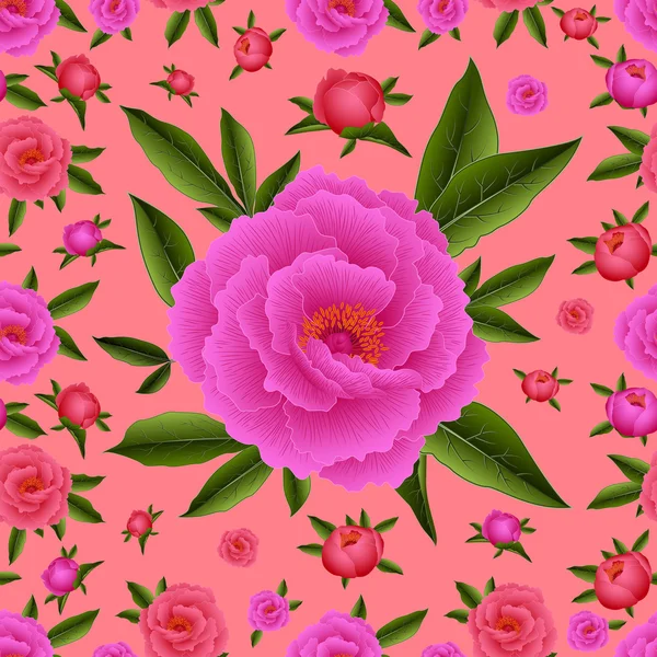 Patrón floral sin costuras — Vector de stock