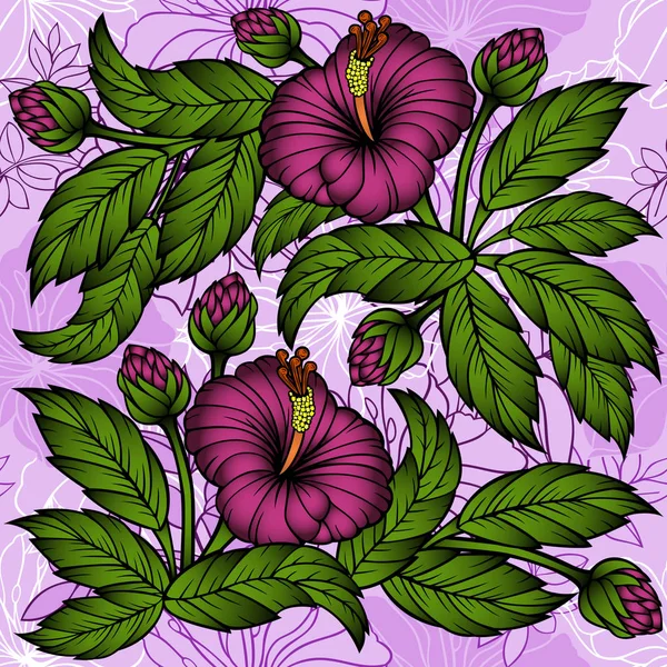 Naadloos bloemenpatroon — Stockvector