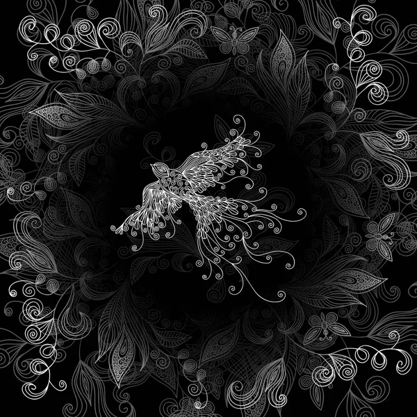 Floral doodle φόντο — Διανυσματικό Αρχείο