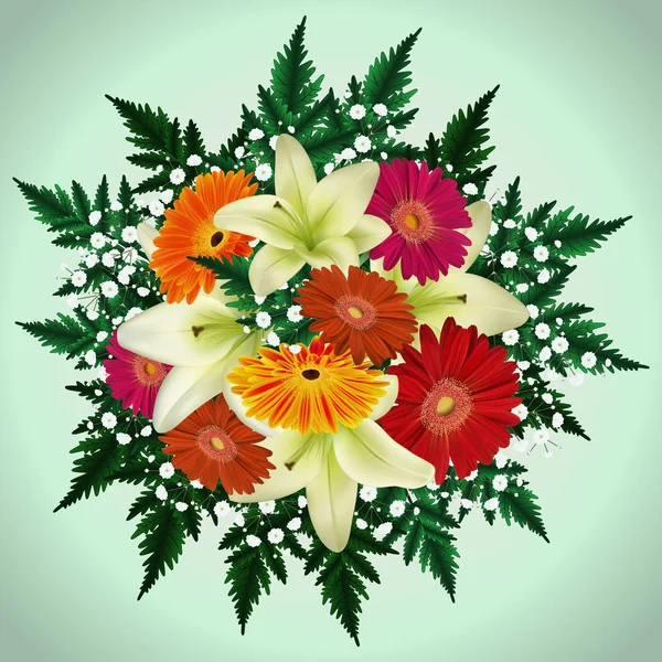 Plantilla de tarjeta floral — Vector de stock