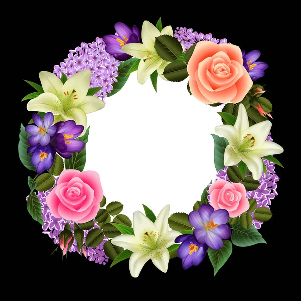 Modèle de carte florale — Image vectorielle